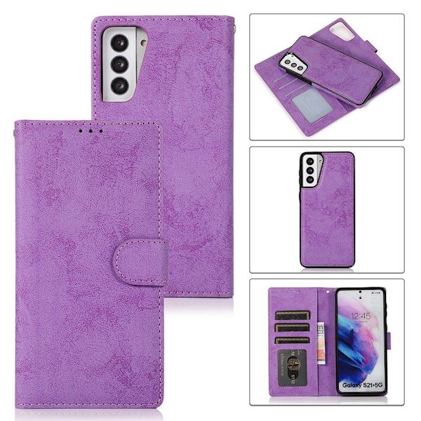Galaxy S21 Plus, LEMAN Pungcover, Sort Svart