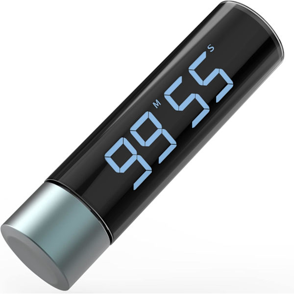 Køkkentimer, Cylindrisk Knap Timer med Drejeknap Stopur og