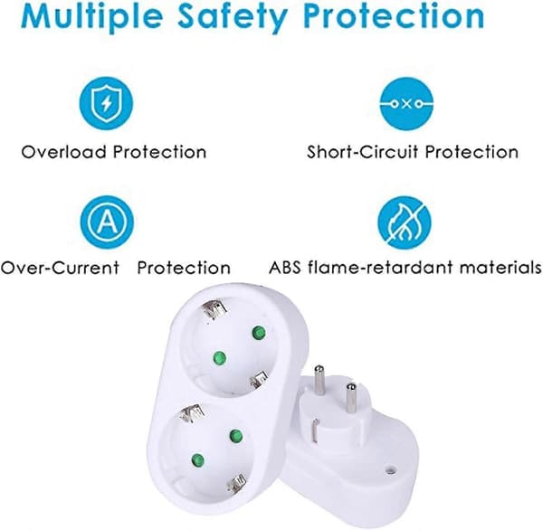 (tm) 2/3 Hull Socket Vegg Strømskinne, Strømskinne 2/3 Uttak 3500w/230v Multi Socket For Hjemmekontor Reise