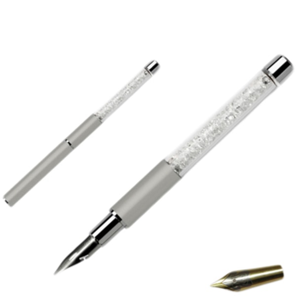 Crystal Stylograph - Penna för nagel dekorationer - Silver