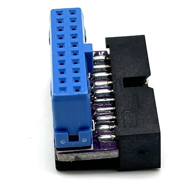5 stk. USB 3.0 20-pin han til hun forlængeradapter op ned vinklet 90 grader til bundkort Mainb
