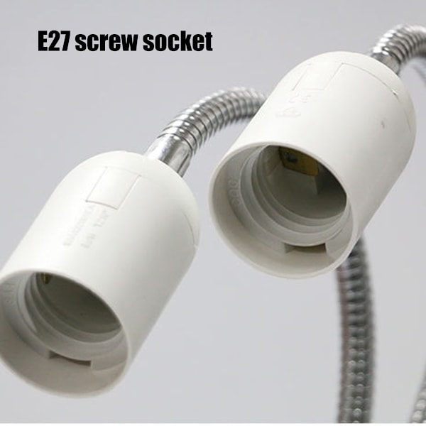 Flexibel Klämlampa med Svanhals, E27-kompatibla LED-lampor under 60W, 360 graders roterbar justerbar metallklämma med strömbrytare för