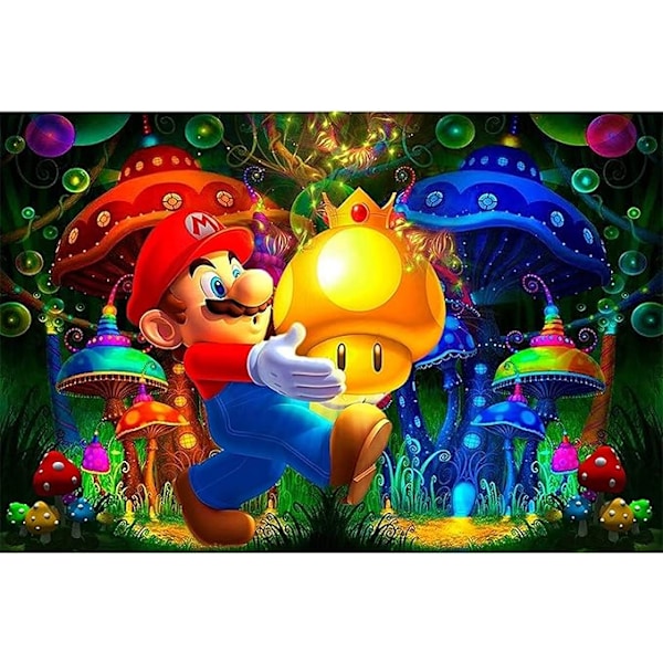 5D Diamantmålningssatser för vuxna Super Mario, Diamantmålning