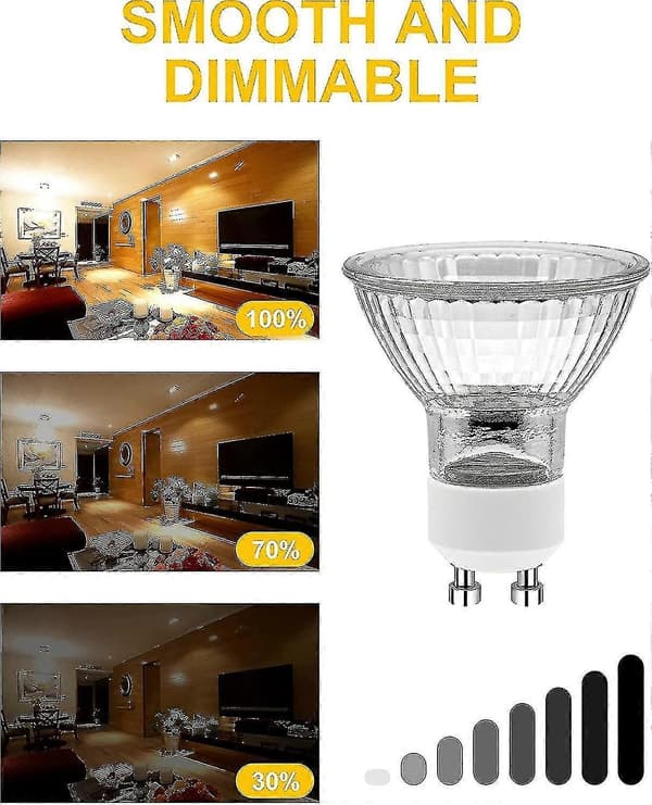 Gu10 Halogen Spotpærer, (12 pak) Dæmpbare Halogenpærer 2 Ben, 220v 50w Pære Med Lang Levetid A