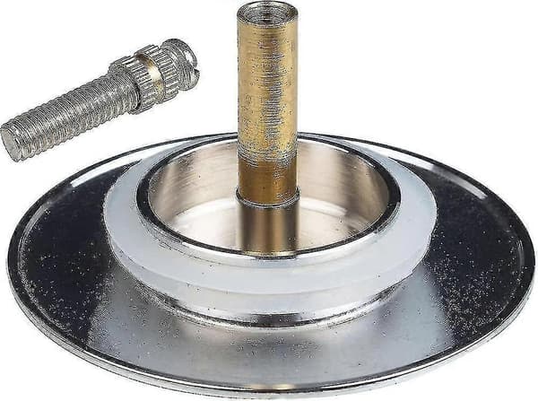 Badekarsprop, 70 mm, med dobbelt forsegling, højdejusterbar, universal badekarsprop, vaskventil, hærdet messing med kromfinish