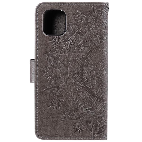 iPhone 11 - Mandala Lompakkokotelo - Harmaa Grey Harmaa
