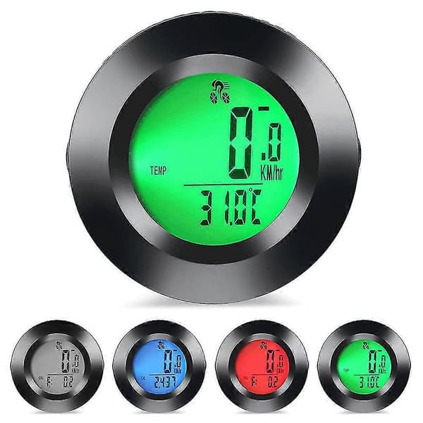 Cykelcomputer Trådløs Cykel Speedometer Vandtæt LCD Hastighed Cykel Speedometer Trådløs Cykelcomputer Speedometer Sort