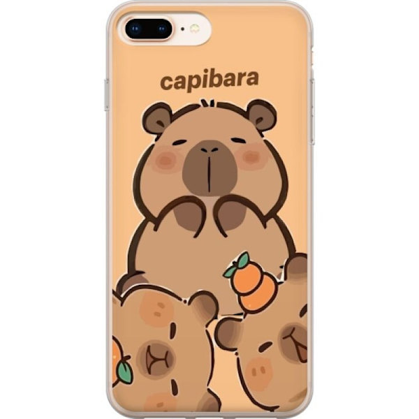 Apple iPhone 8 Plus Plånboksfodral Capybara Söt Figur Trendig Samlare