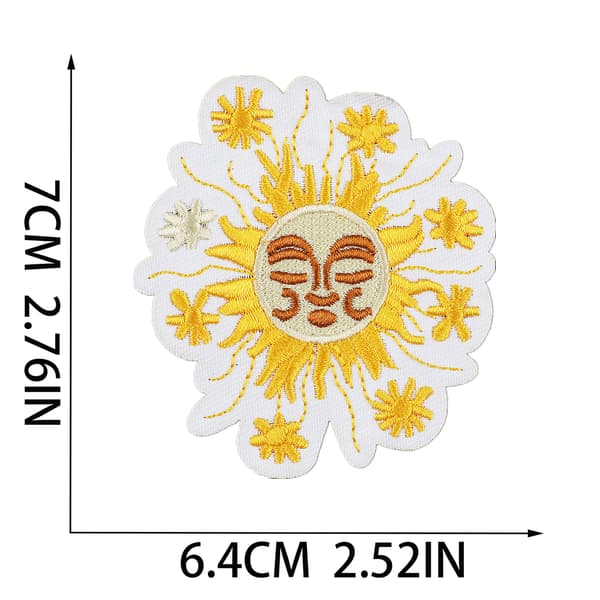 16 sommerlige broderte strykemerker, kan brukes