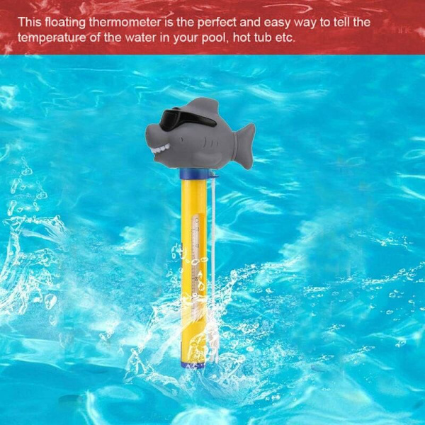 1 stk. flydende pooltermometer, tegneserie krokodilleformet termometer