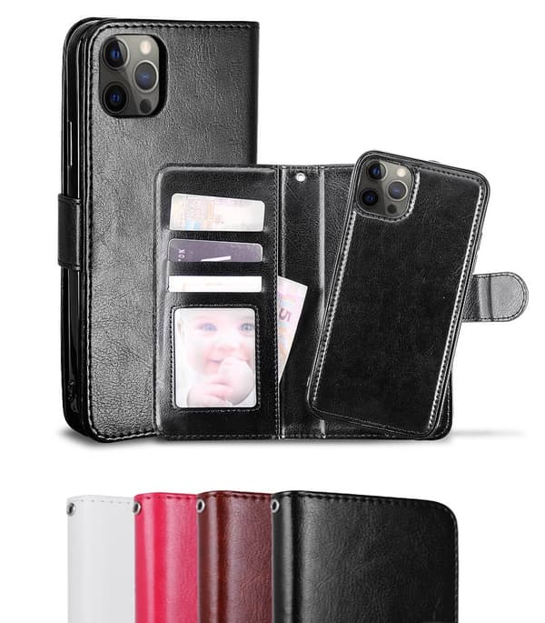 Etui, Magnetisk Cover, 2i1 Vit