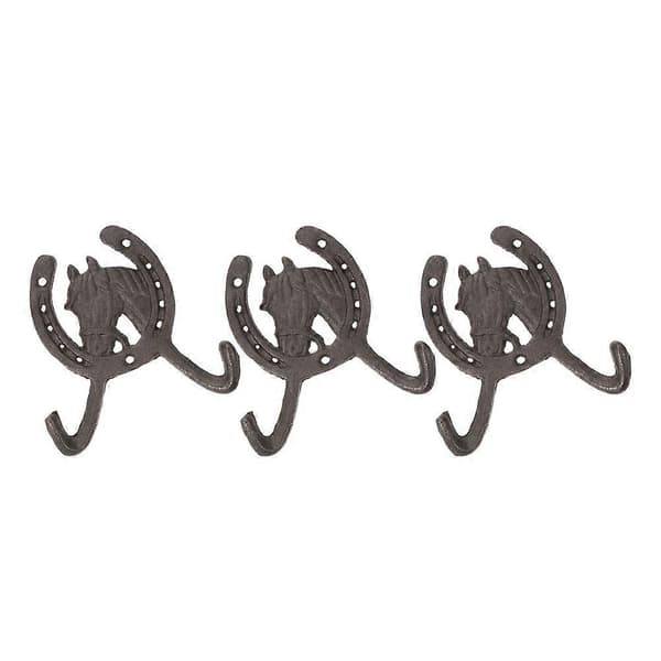 3 stk Hesteskoformet Krok Jernkunst Hengende Krok Praktisk Småting Organizer