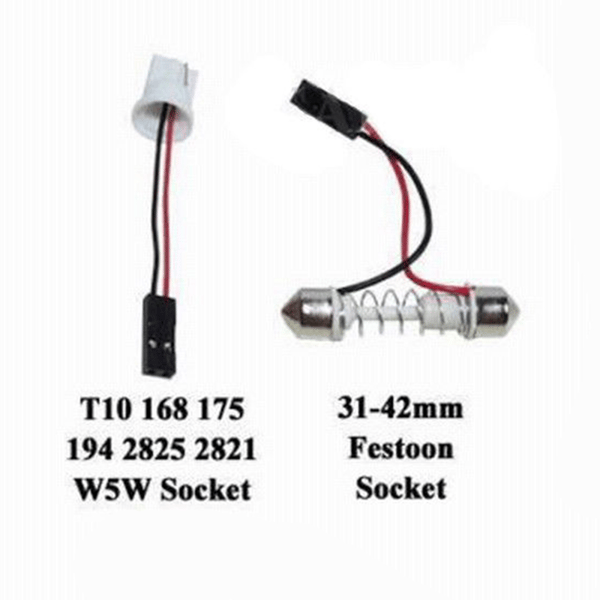 10X Hvid COB 24 LED Bil Interiør Plade Kuplepære T10 Festoon 12V