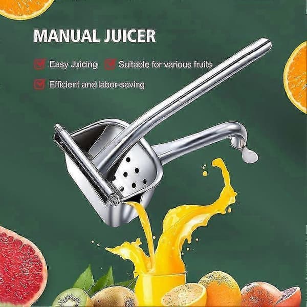 Hånddrevet Saftpresser i Robust Stål - Citron, Appelsin, Citrus
