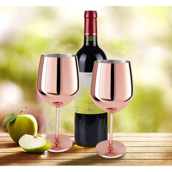 Roséguldsatinfinish, Okrossbara Bägare: Termiskt Isolerade Vinglas För Utomhusäventyr &amp; Eleganta Inomhusmåltider, 304 Rostfritt Stål,