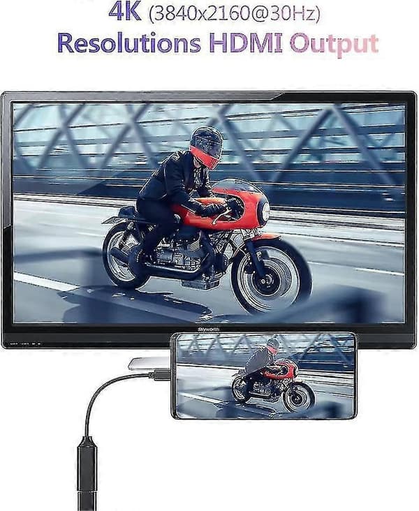 USB-C till HDMI-adapter 4K för Mac OS, kompatibel med Macbook Pro 2019 - 2-pack