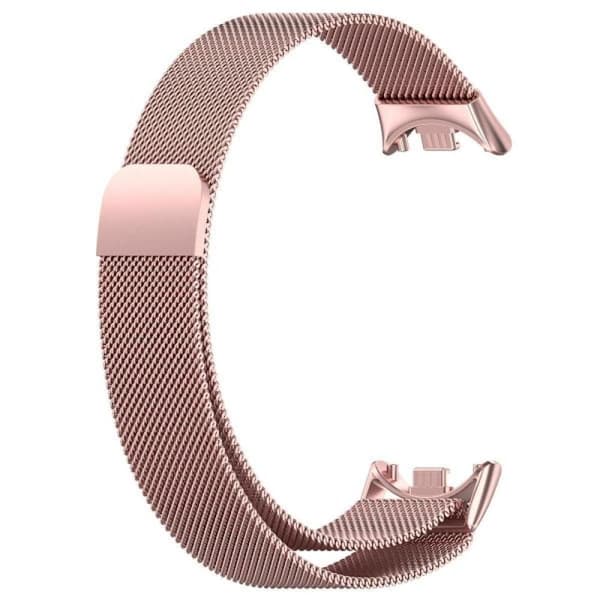 Milanese Loop Urrem til Xiaomi Mi Smart Band 8/8 NFC - Rosaguld rosaskimrande