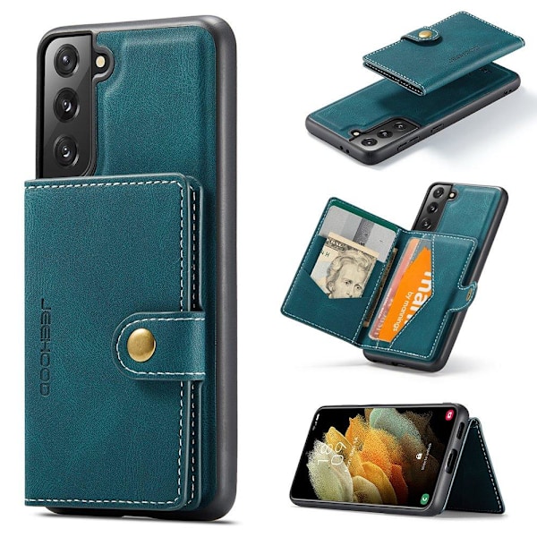 Samsung Galaxy S21 - Elegant Skyddsskal med Kortfack Brun