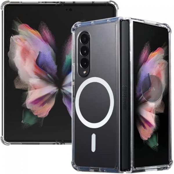 Galaxy Z Fold 4, Magsafe-kuori, iskunkestävä, läpinäkyvä