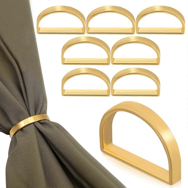 8 stk. servietringe Bordservietringe Servietholdere til stofservietter Dekorative servietholdere Middagsbord servietholder