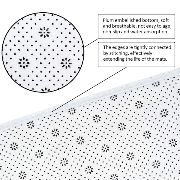 Vattentätt Duschdraperi, Miljövänligt Bambu Badrumsset Med Memory Foam-fyllning, Livfull Design Badrumsinredning 4 Delar