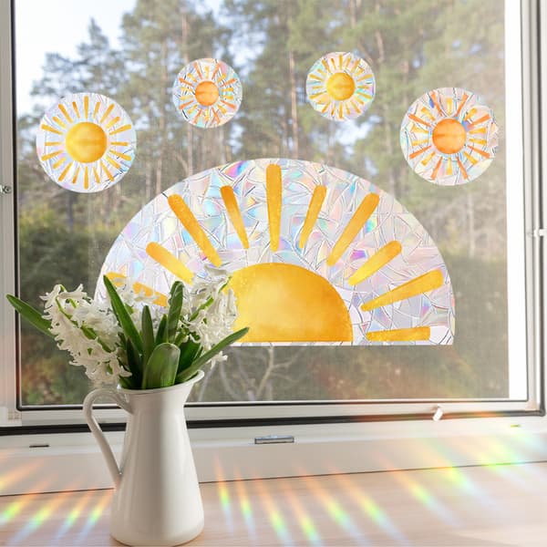 Pilviauringon seinätarra, ikkunatarra, 30*40cm