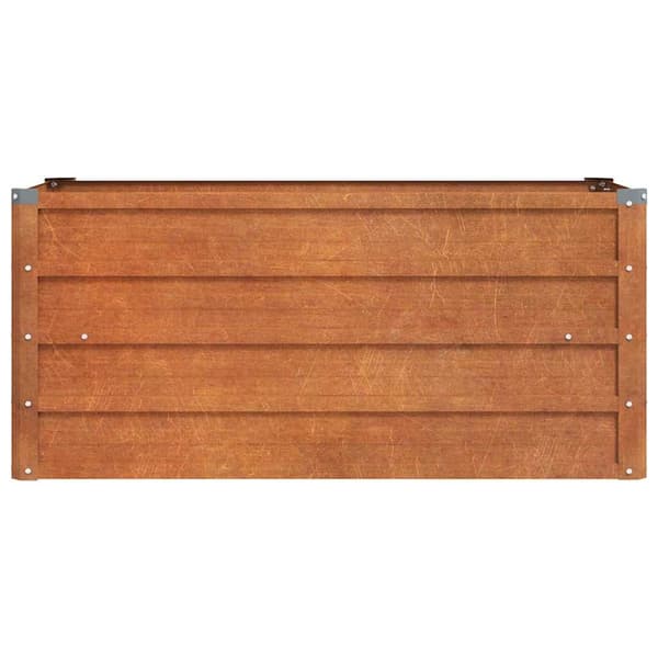 vidaXL Plantekasse rusten 100x40x45 cm, rustfritt stål, brun