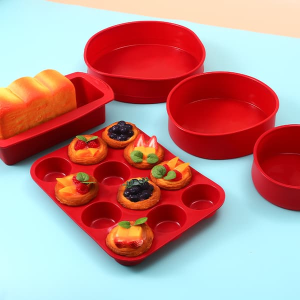 Muffinsform brödrostform, femdelat bakset