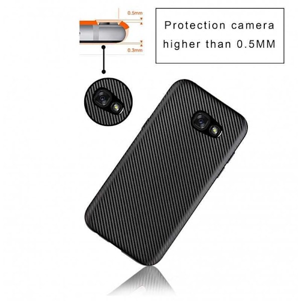 Samsung J4 Plus 2018 Stöttåligt Skal FullCarbon V2 Svart
