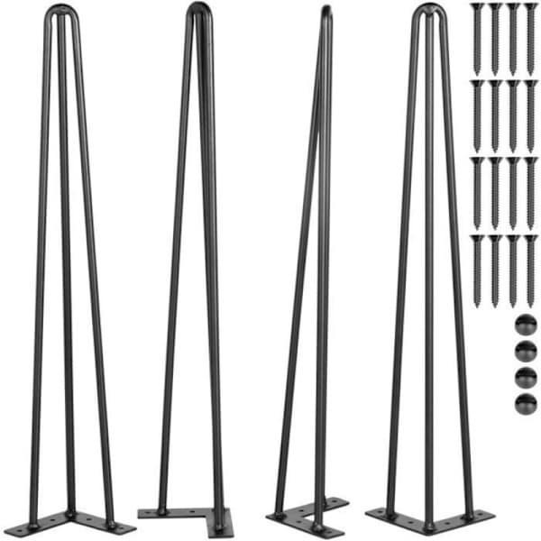 Bordsben - VEVOR - 4 st - Kolfiber - 16\" - Maxlast 100 kg Svart