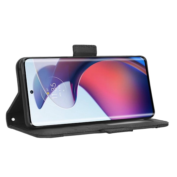 SKALO Motorola Edge 30 Fusion 5G 6-FACK Plånboksfodral - Svart Svart