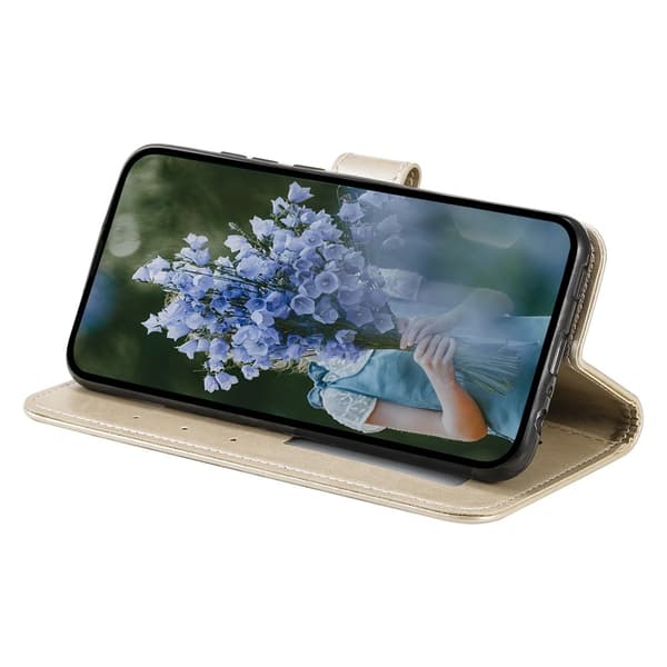 Samsung A55 5G, Mandala, Plånboksfodral, Guld