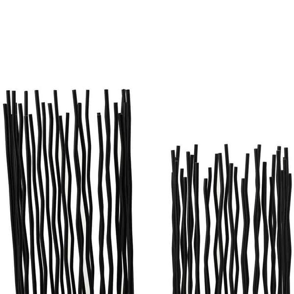 Wire Willow lysestake sett med 1, metall svart søyle lysestake