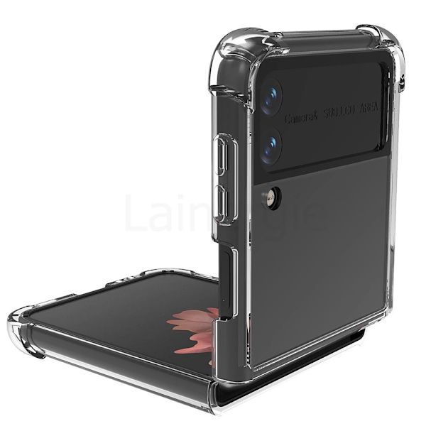 Stötdämpande (Floveme) Skal - Samsung Galaxy Z Flip 4 Genomskinlig