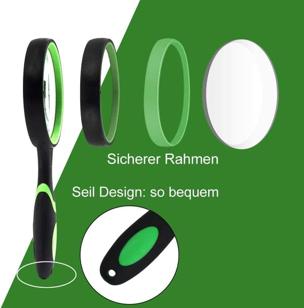2-pack Handhållna Förstoringsglas för Seniorer, Barn, Bok Ex