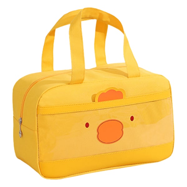3D Cute Duck Lunch Bag Stor Bento Box Container Isolerad