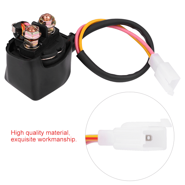 Startrelä Solenoid, Hög Ampere Enhet Direkt Plug-in Ersättning för GY6 Scooter Moped ATV, Säkerställer Stabila Egenskaper och Hög