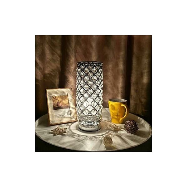 Elegant krystal voksvarmer, unikt design & duftende luft: Til afslappende aromaer i dit hjem (krystalsølv)