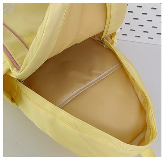 Nylon Ryggsekk: Stor Studentryggsekk Yellow