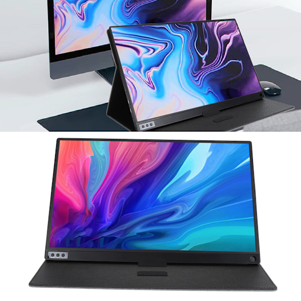 16.1 tum 1080P Portabel Skärm 16:9 IPS-skärm 1920x1080P 60Hz VESA-fäste USB C 3.1 Gaming Skärm för PS5 Laptop Dator