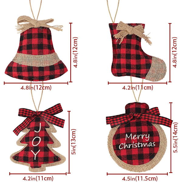 Religiösa Buffalo Plaid-prydnader, Elegant keramik med toppmoderna trycktekniker