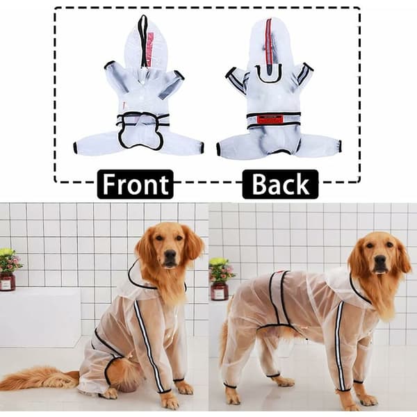 Hundeponcho med hette, regnfrakk til hund med hette, regnfrakk til hund med hette, W