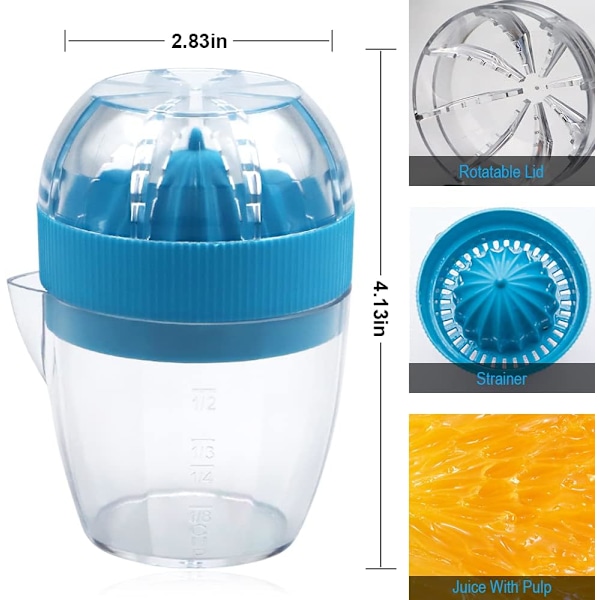 Unik Citronformad Fruktpress, Klassisk Design I Rosarosa Gräsgrön Citrongul, Skyddande Lock För Fruktfixering Halkfri Silikonbas,