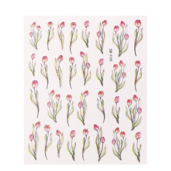 3 negleklistremerker vårblomst