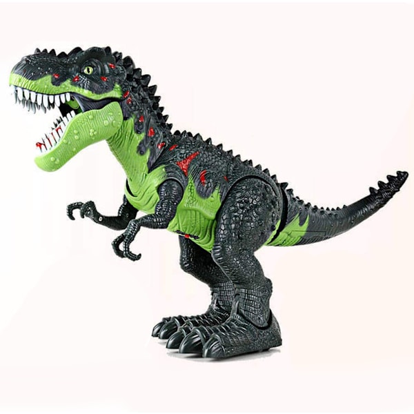 Realistisk fjärrstyrd dinosaurieleksak för pojkar 3+ år, gående dinosaurieleksak som efterliknar Tyrannosaurus Rex, interaktiv dinosaurieleksak med dimsprutning