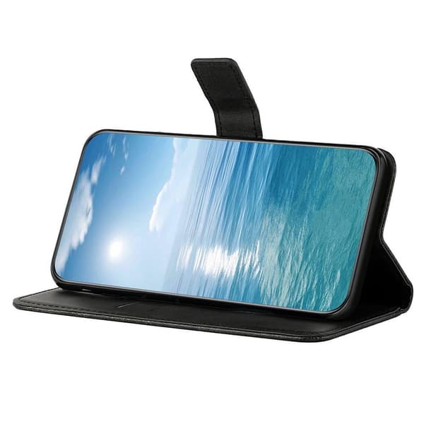 Samsung A13 4G, Präglat Plånboksfodral, PU-Läder, Svart