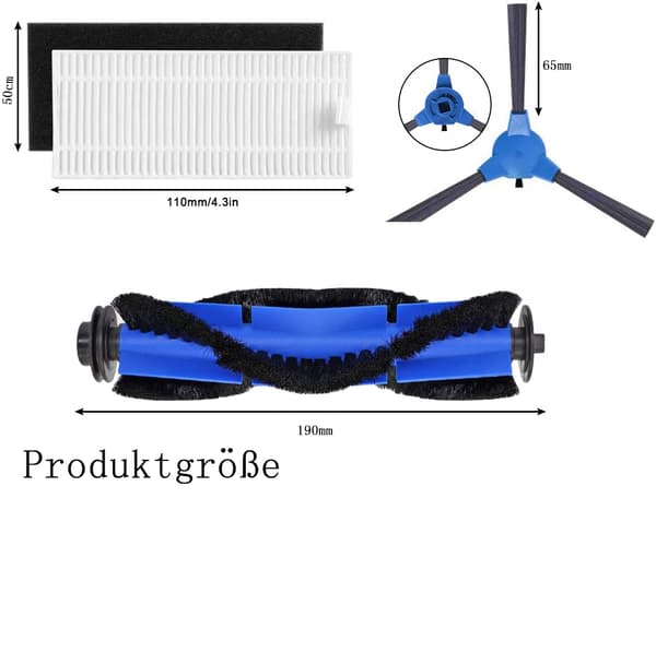 RoboVac-sett med erstatningsenheter, tilbehør RoboVac 11S, RoboVac 30c.