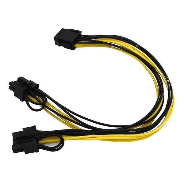 CPU 8-pin til 2x8-pin(6+2) Grafikkort For Miner Dobbel PCI-e PCIe 8-pin Strømforsyningssplitterkabel Co