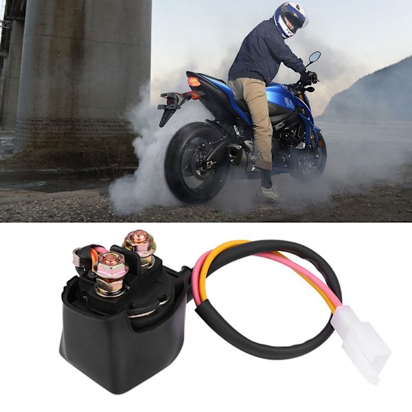Startrelä Solenoid, Hög Ampere Enhet Direkt Plug-in Ersättning för GY6 Scooter Moped ATV, Säkerställer Stabila Egenskaper och Hög