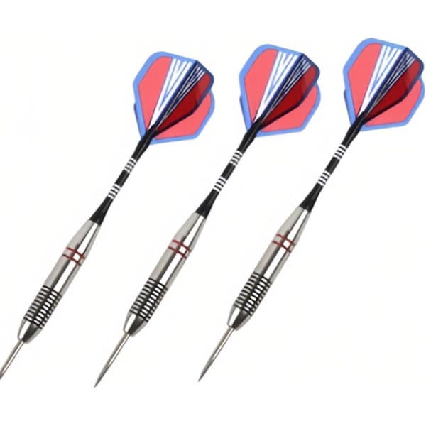 Professionelt Dart Sæt Stålspids - Aluminium Skaft Dartfjer med 24 Gram - 3 stk